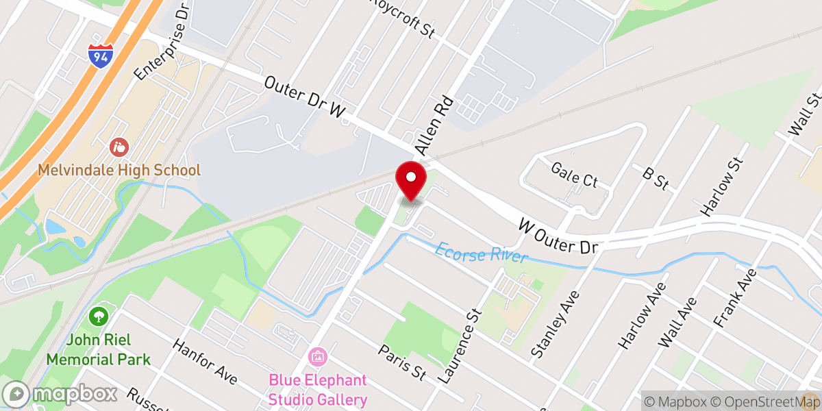 Map showing location of Crosspoint Freewill Baptist Church