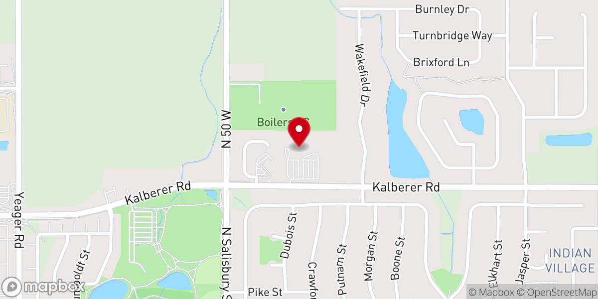 Map showing location of Calvary Church