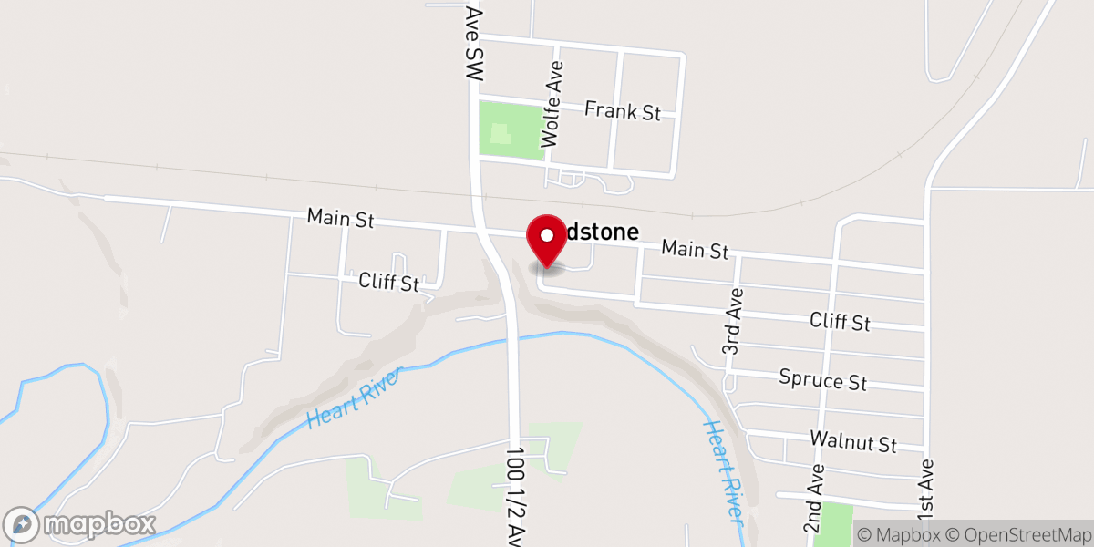 Map showing location of Gladstone City Hall