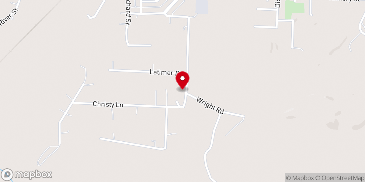 Map showing location of Wright’s Chapel