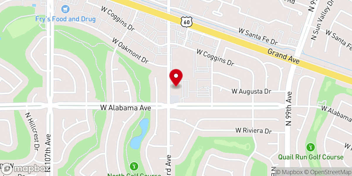 Map showing location of First Presbyterian Church of Sun City, Arizona