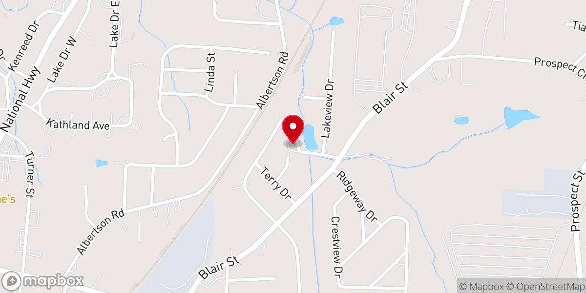 Map showing location of Lakeview Methodist Church