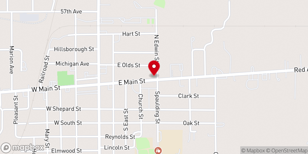 Map showing location of Hartford General Baptist
