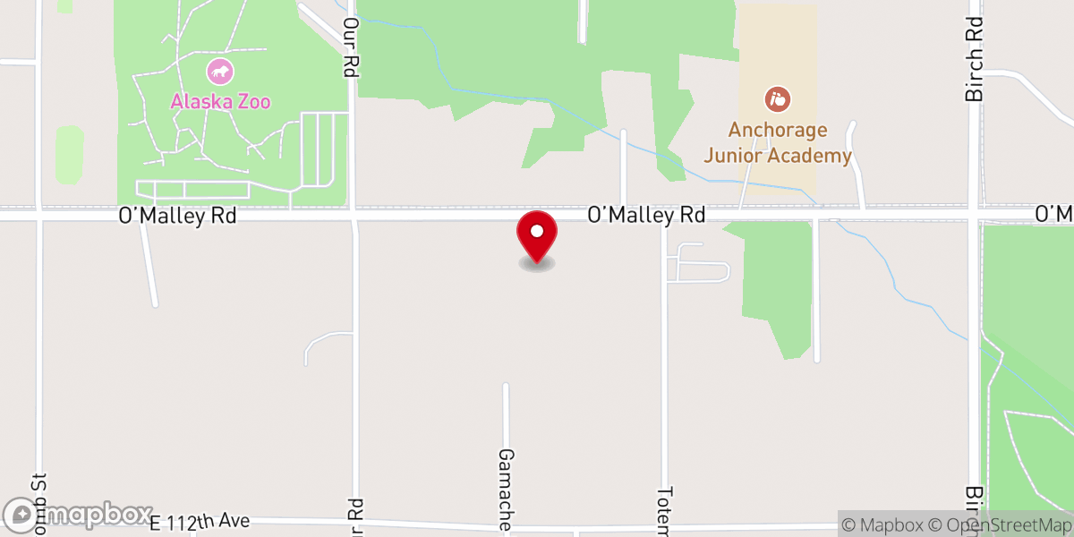 Map showing location of Hillside Baptist Church