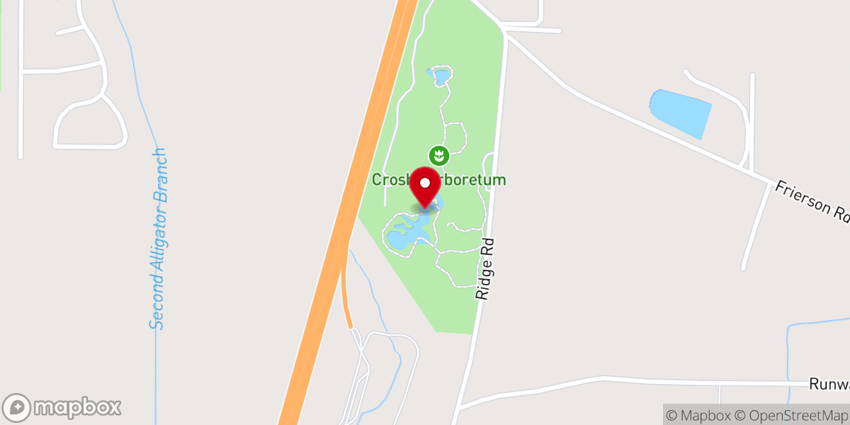 Map showing location of Pinecote Pavilion