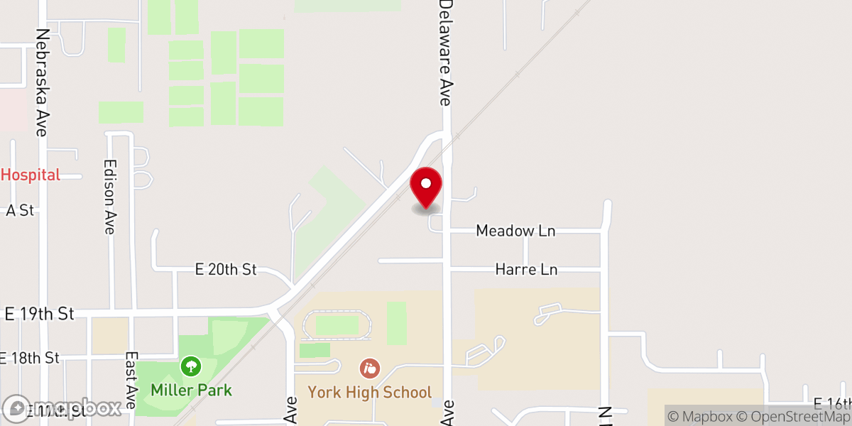 Map showing location of First Christian Church
