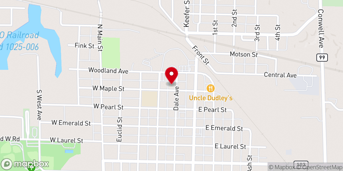 Map showing location of Grace Methodist Church