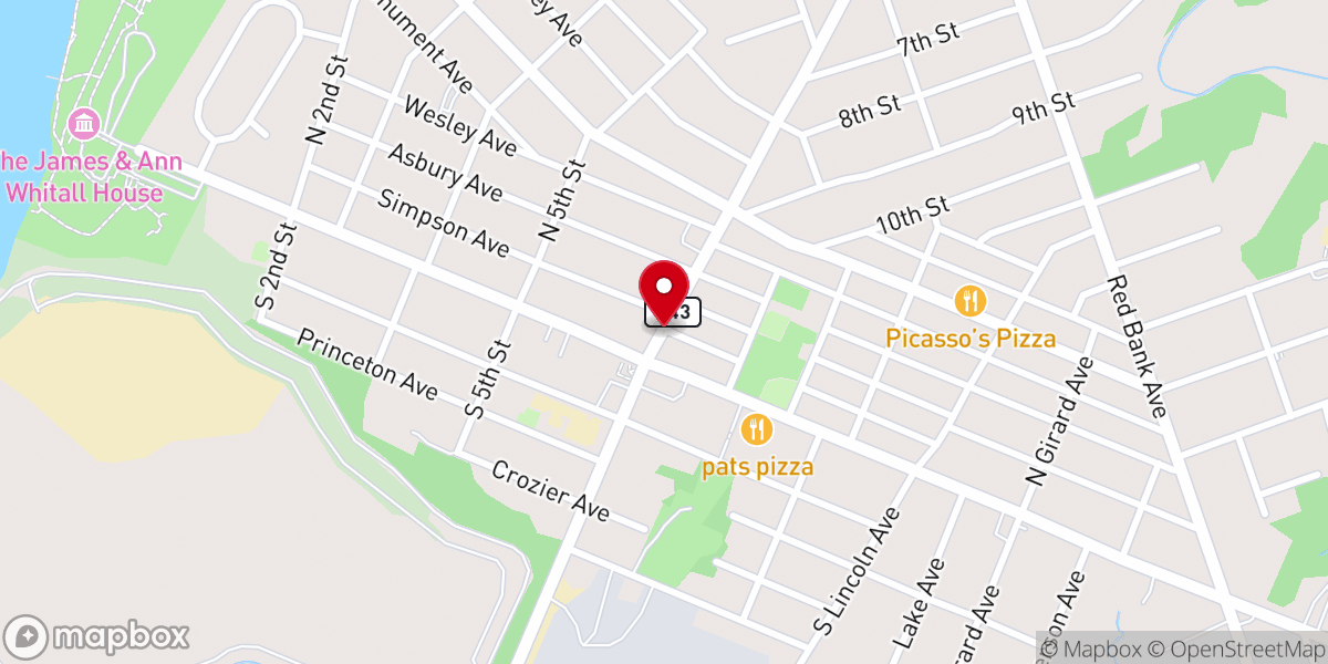 Map showing location of Church of God International Members in New Jersey