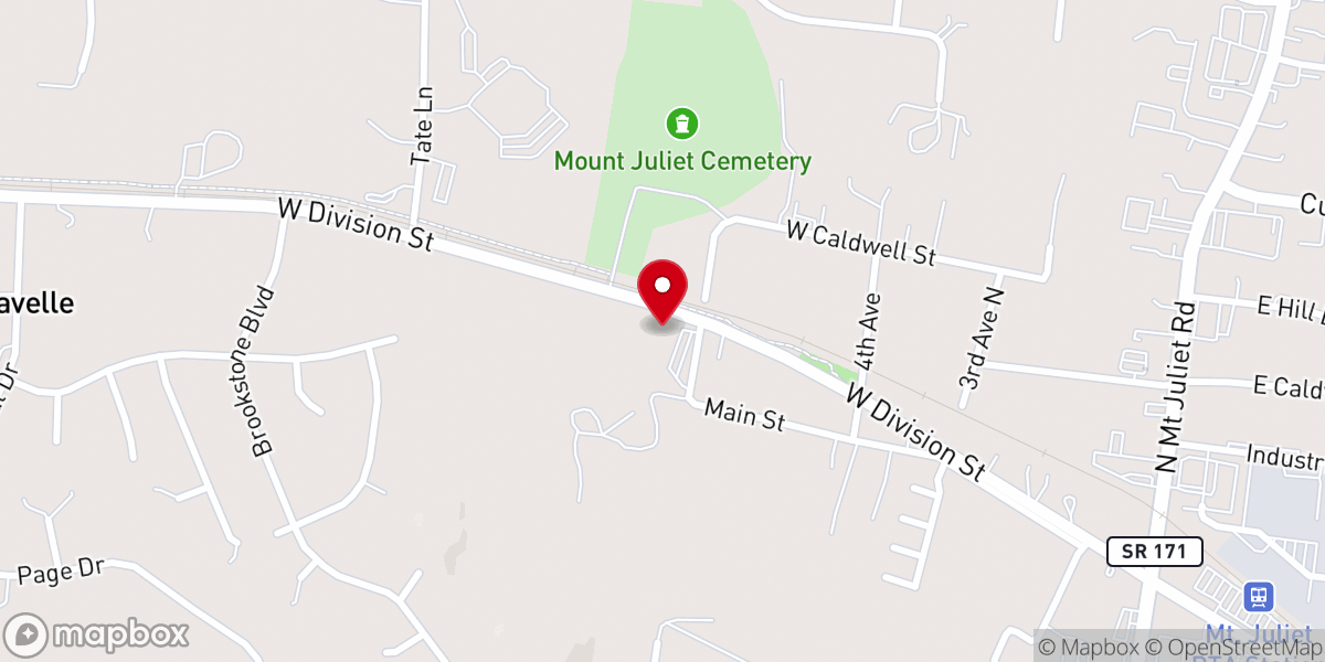 Map showing location of Cloyd's Cumberland Presbyterian Church