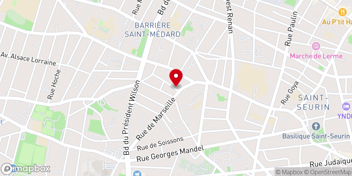 Map showing location of Bordeaux Food Tour