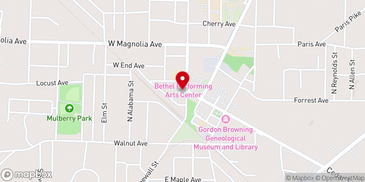 Map showing location of First Presbyterian Church