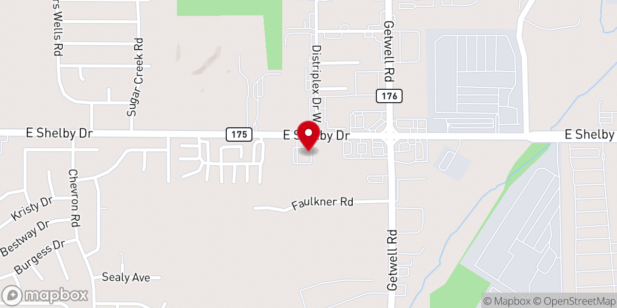 Map showing location of Center Chapel Missionary Baptist Church