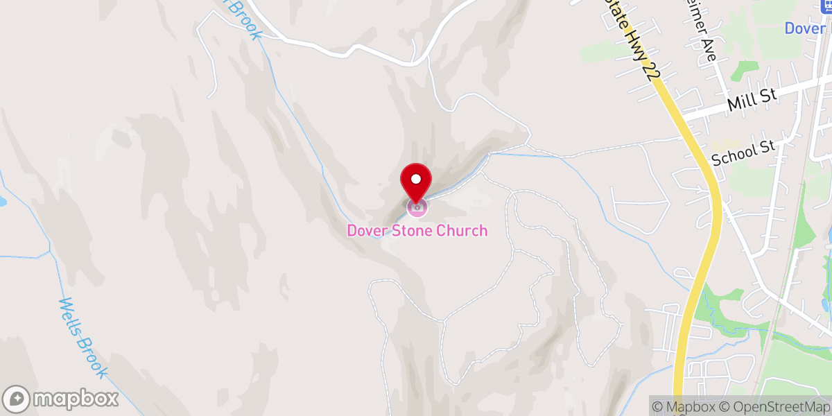 Map showing location of Dover Stone Church Cave