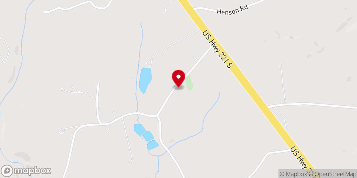 Map showing location of Sulphur Springs Baptist Church