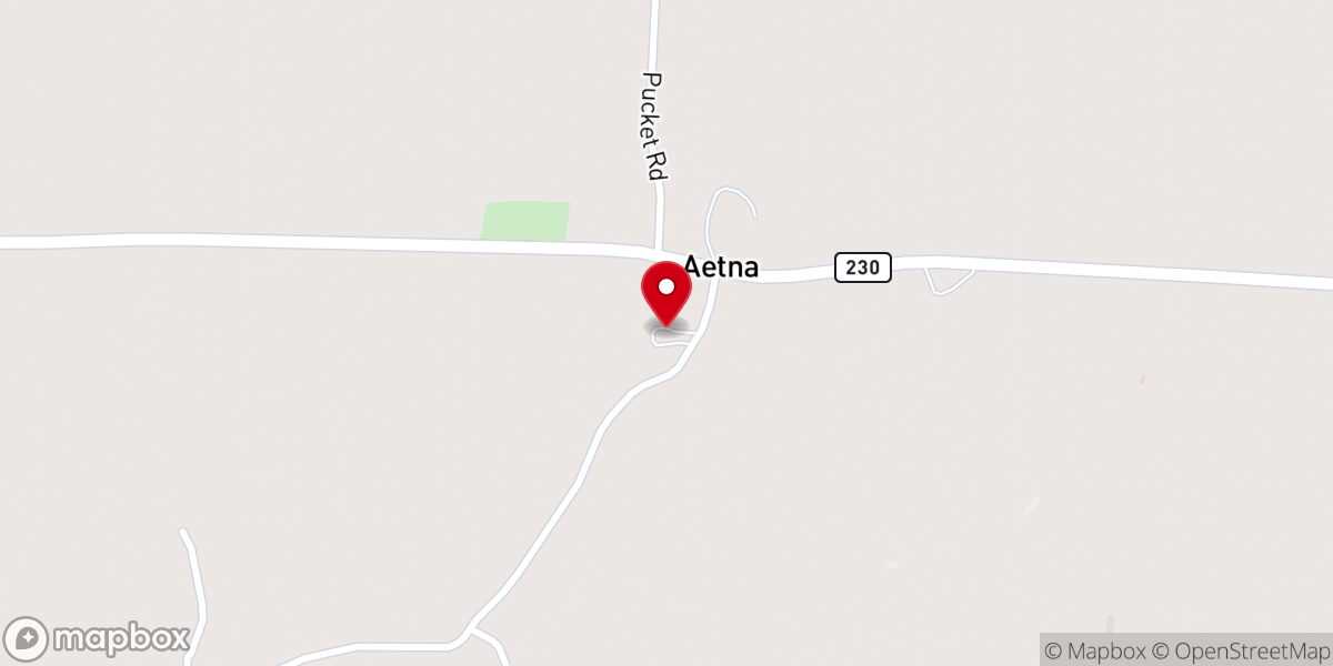 Map showing location of Mt View Missionary Baptist Church