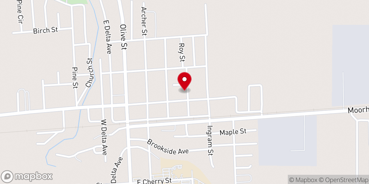 Map showing location of Moorhead Church of Christ