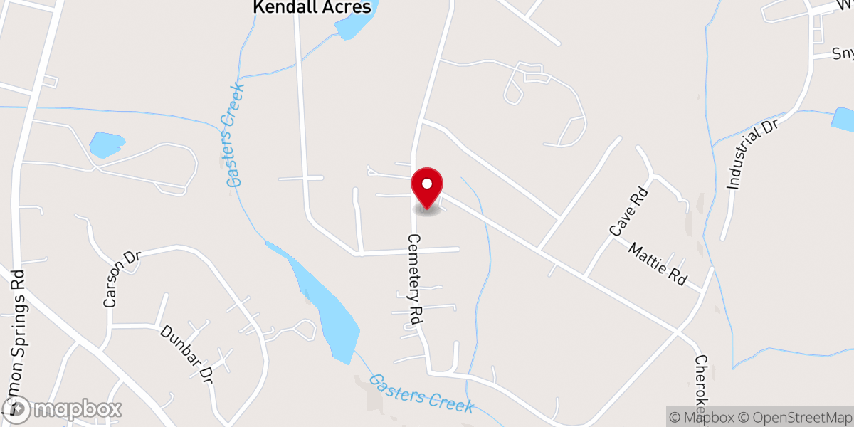 Map showing location of Kendale Acres Freewill Baptist Church