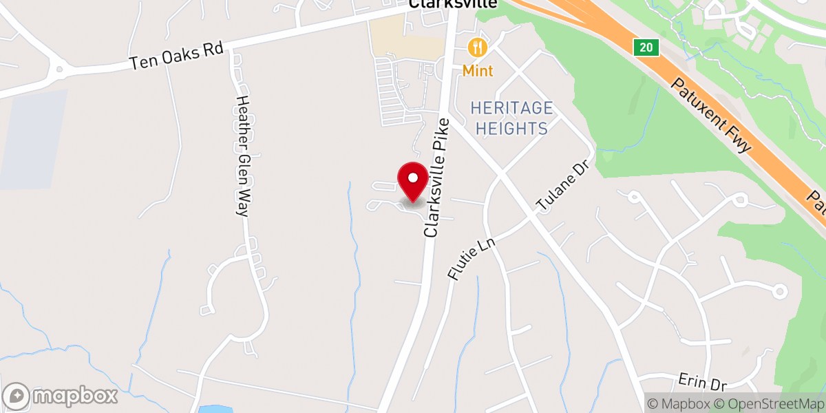 Map showing location of Christ Lutheran Church