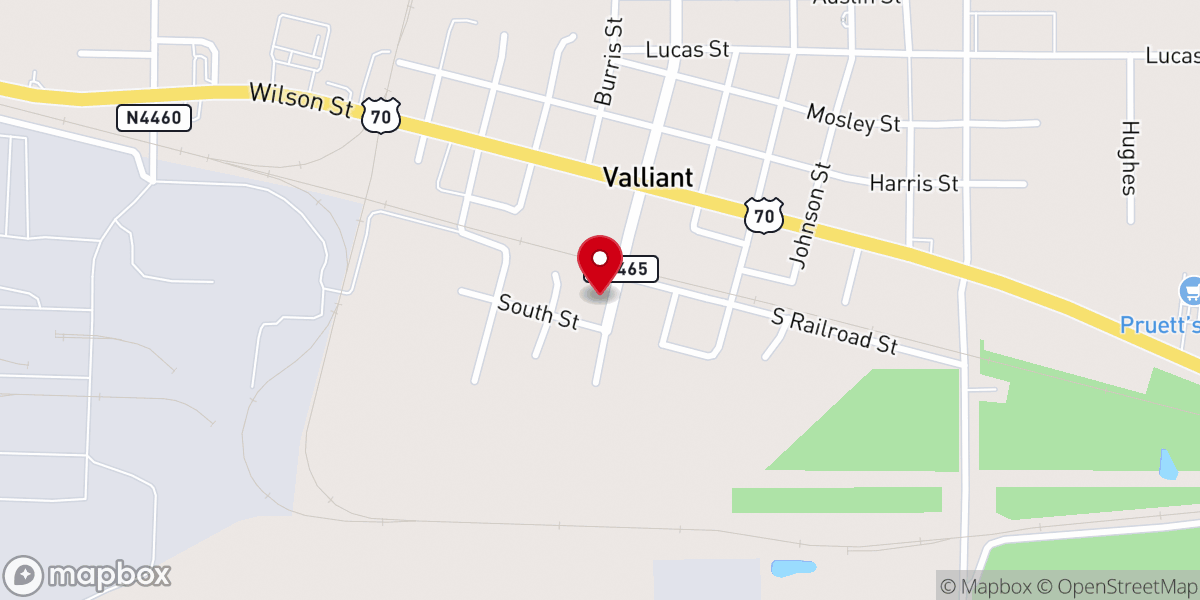Map showing location of Living Water Full Gospel Church