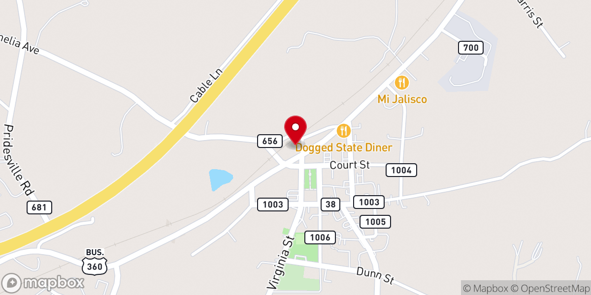 Map showing location of Faith Christian Center