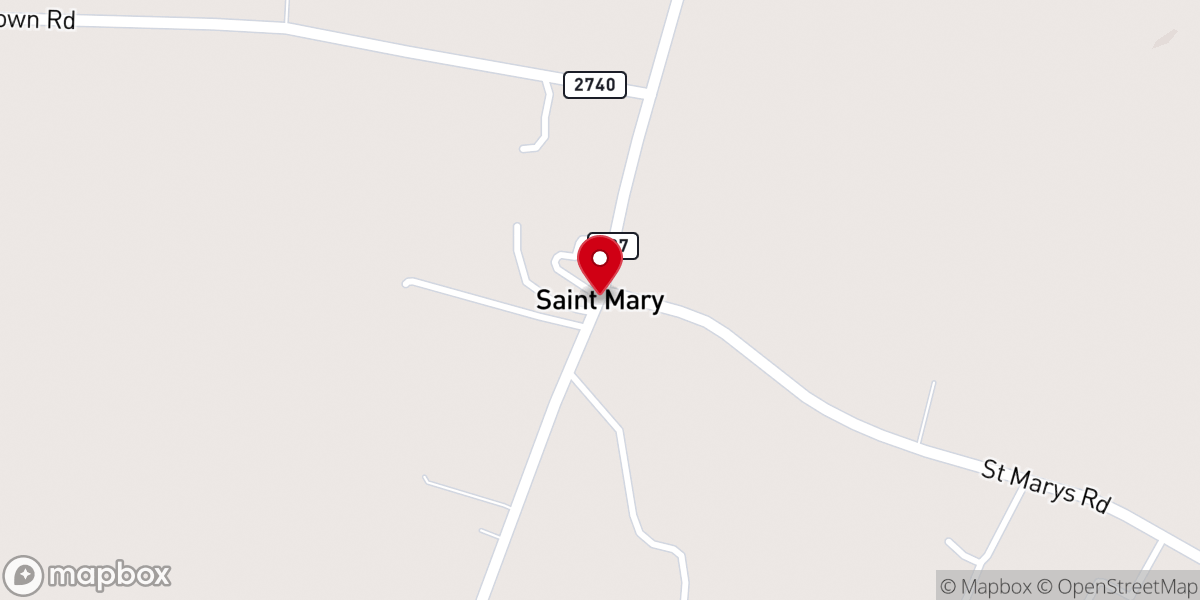 Map showing location of St Mary