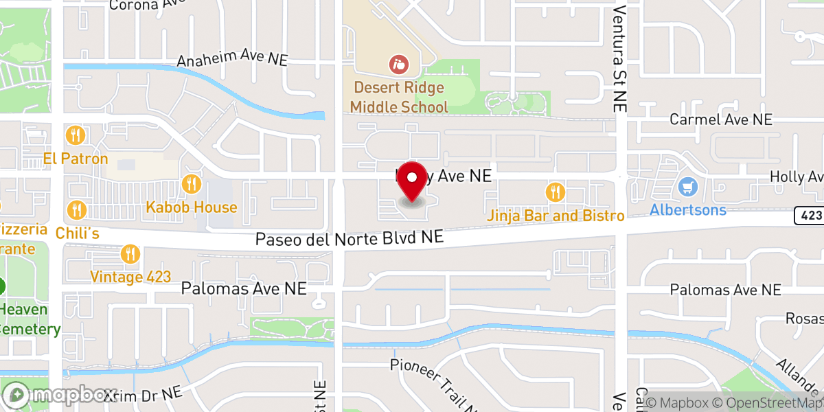 Map showing location of Heights First Church of the Nazarene