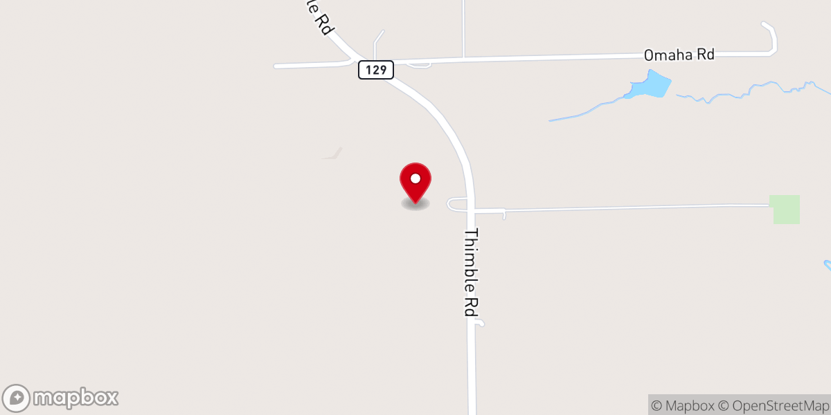 Map showing location of Prairie Chapel