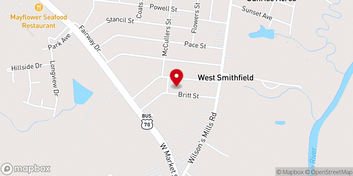 Map showing location of JoCo Church