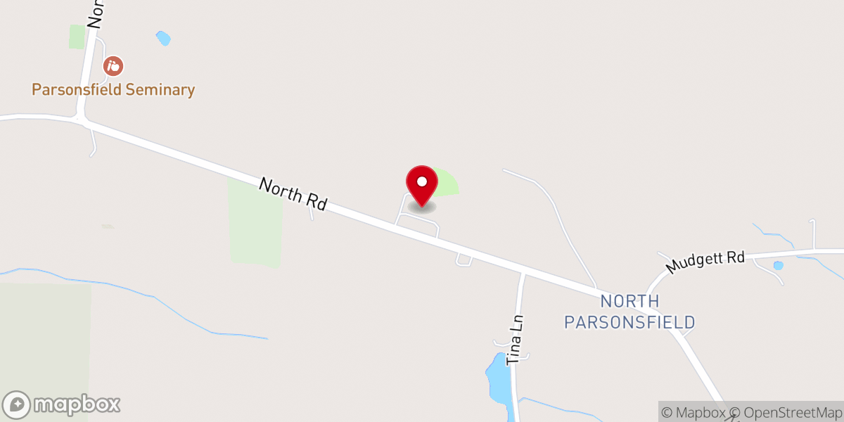 Map showing location of Parsonsfield Town Offices