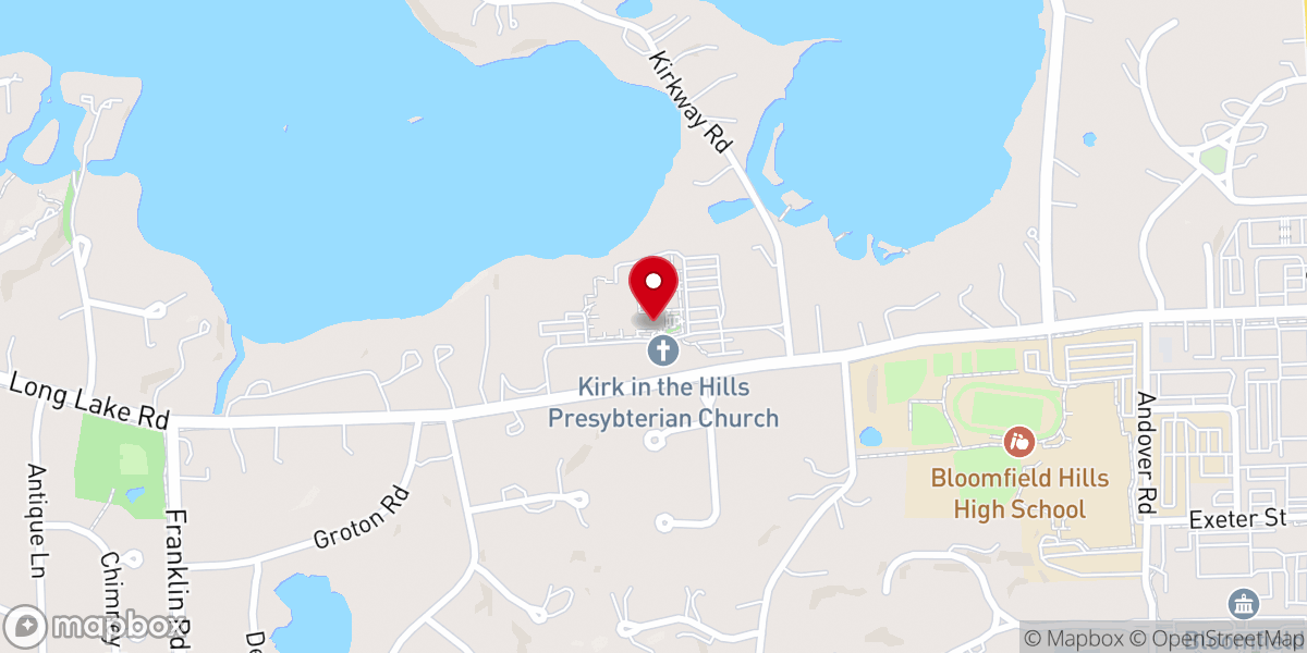 Map showing location of Kirk in the Hills
