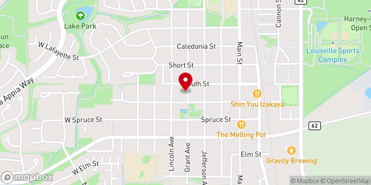 Map showing location of Saint Louis Catholic Church