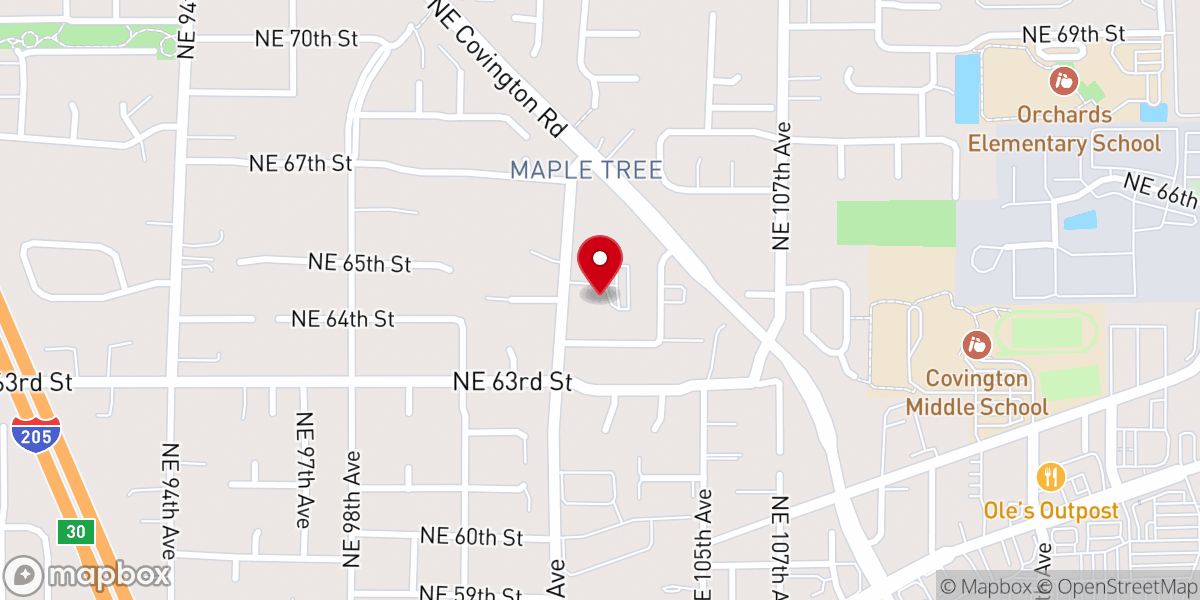 Map showing location of Orchards Seventh-day Adventist Church