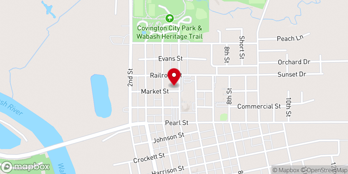 Map showing location of First Assembly of God