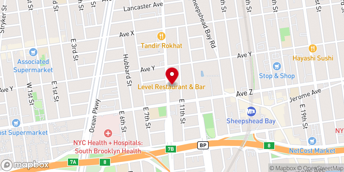 Map showing location of Gatsby Social Club Mafia Club