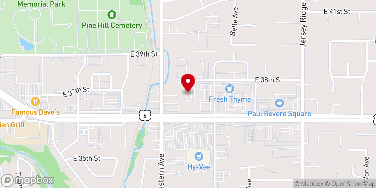 Map showing location of Unitarian Universalist Congregation of the Quad Cities