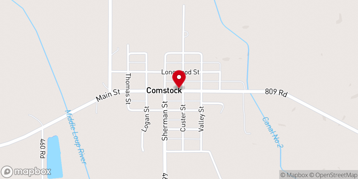 Map showing location of Comstock Community Garden