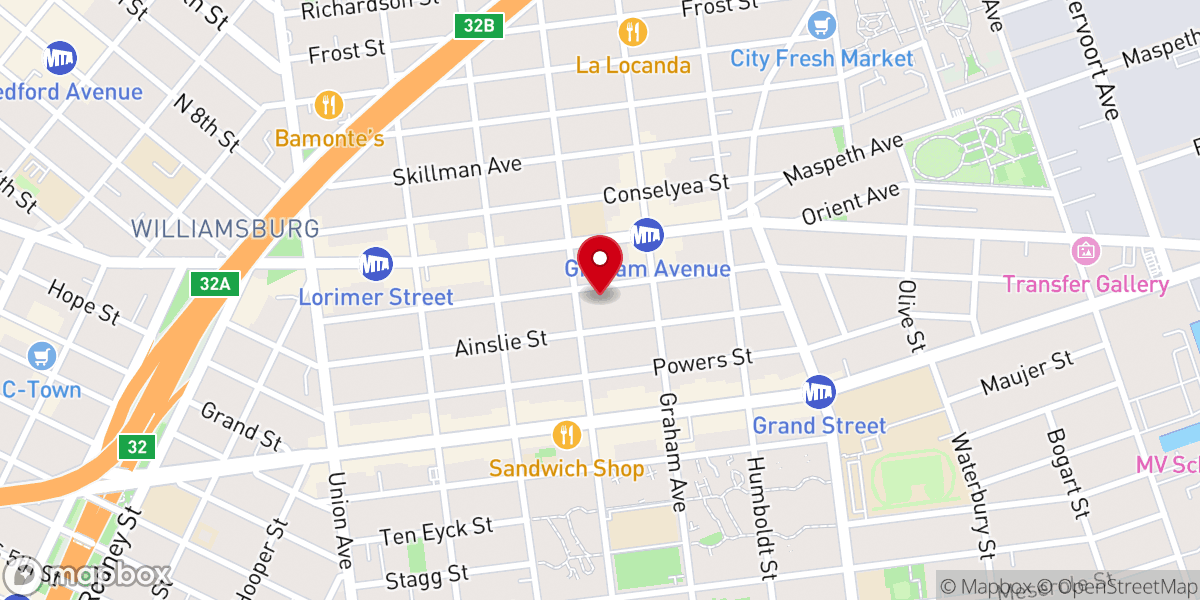 Map showing location of First Italian Baptist Church