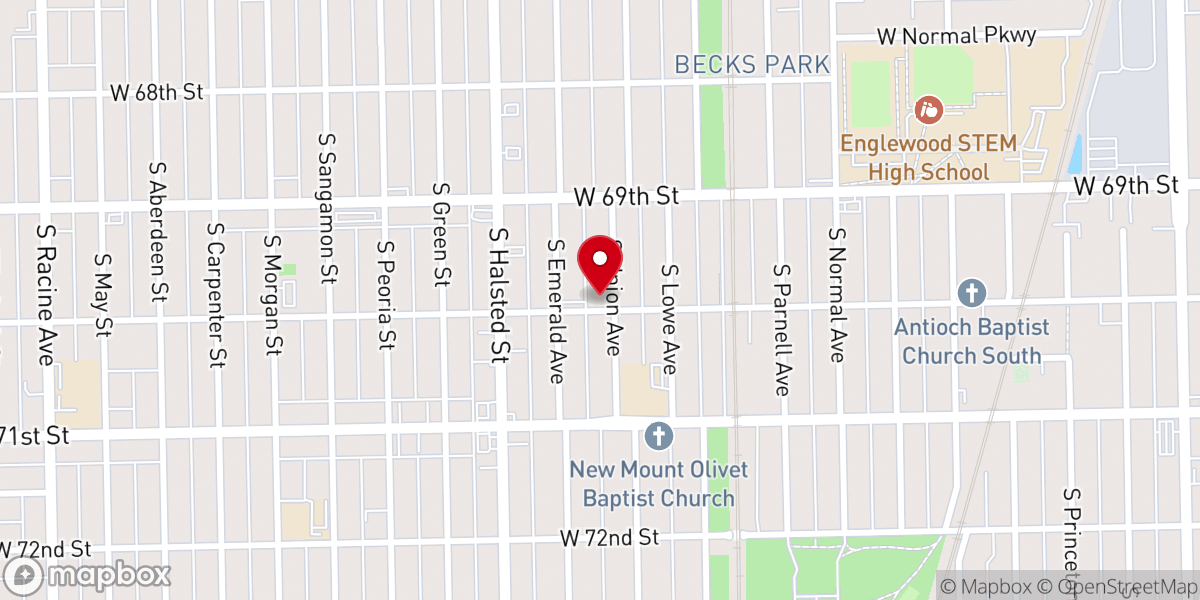 Map showing location of St Paul Missionary Baptist Church