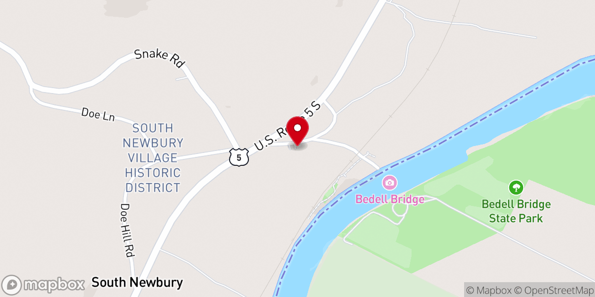 Map showing location of South Newbury Seventh-day Adventist Church