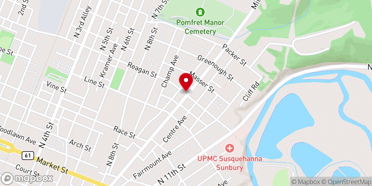 Map showing location of St Luke's Lutheran Church