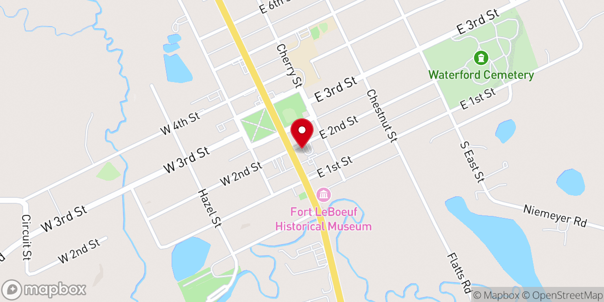 Map showing location of Owens Hall