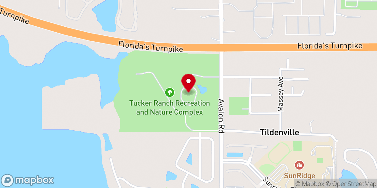 Map showing location of Tucker Ranch Recreation and Nature Complex