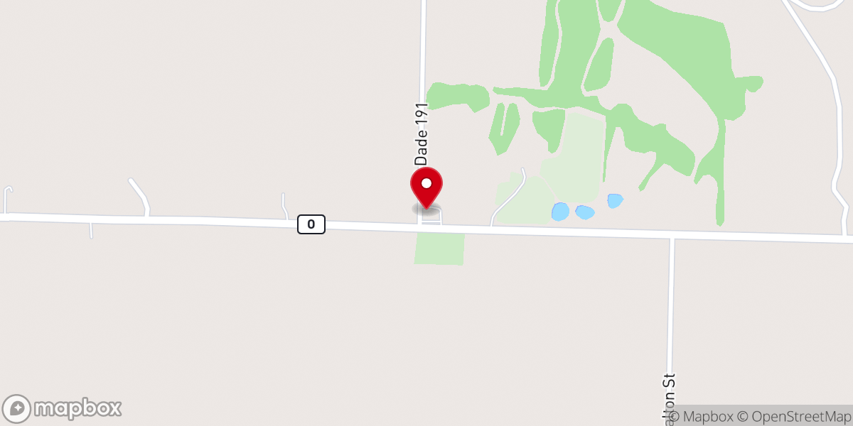Map showing location of Liberty Baptist Church, Everton MO