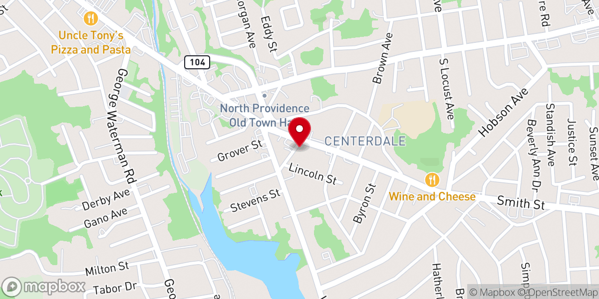 Map showing location of Saint Lawrence Parish Center