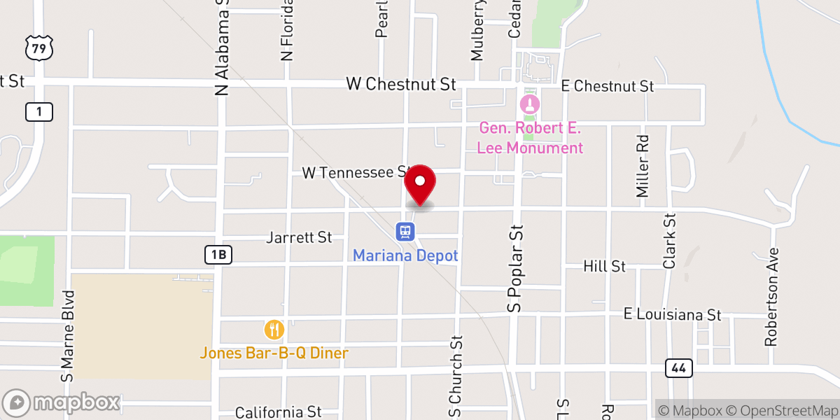 Map showing location of Marianna Larger Parish