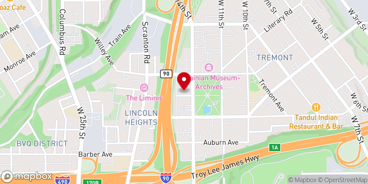 Map showing location of Saint Augustine Roman Catholic Church