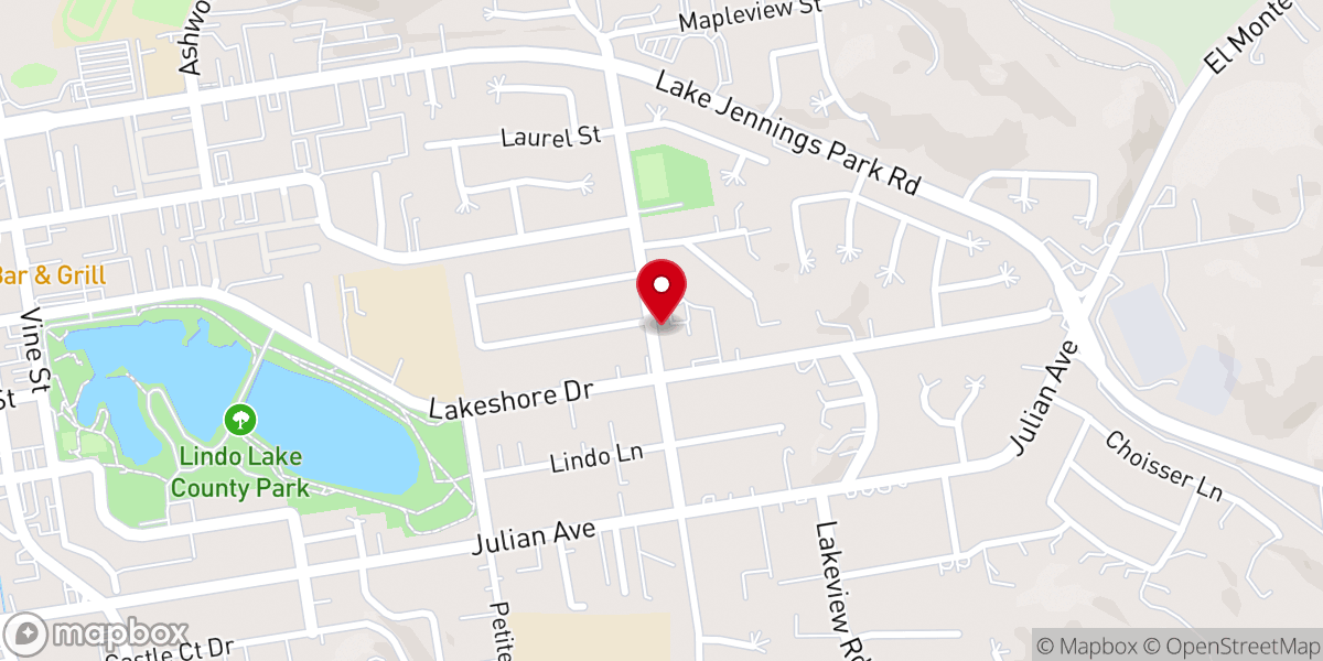 Map showing location of Our Lady of Perpetual Help Church