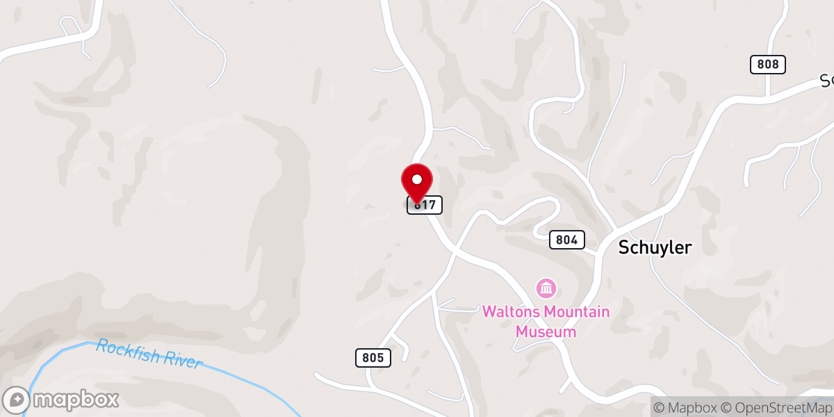 Map showing location of Bethel Church