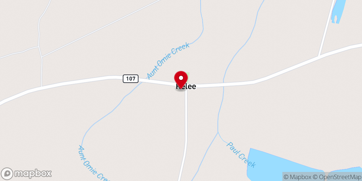 Map showing location of Oak Grove Methodist Church