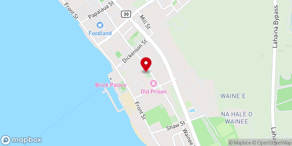 Map showing location of Lahaina Seventh-Day Adventist Church